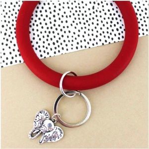 Elephant Silicone Bangle Keychain New